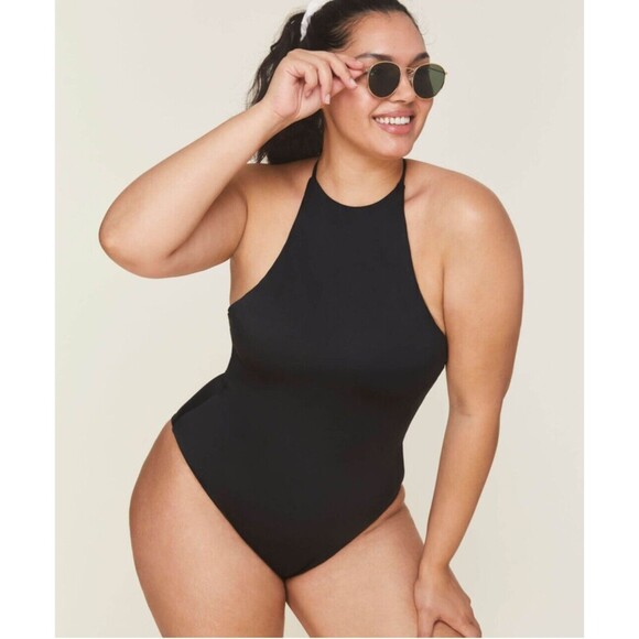 Andie One Piece Swimsuit Women's Medium Black The Ashbury AO260 Crisscross Back - Picture 1 of 8